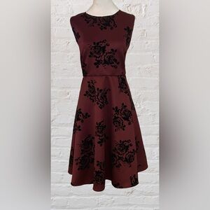 Torrid Burgundy and Black Floral Dress Torrid Sz 26